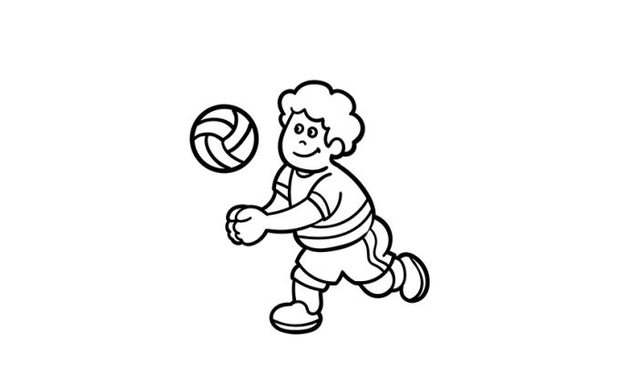 Volleyball Coloring Pages