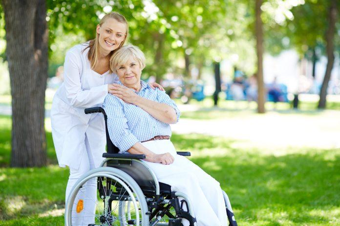 caregiver with a senior